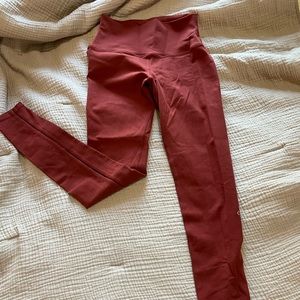 Alo Yoga Rust Color High Rise Leggings